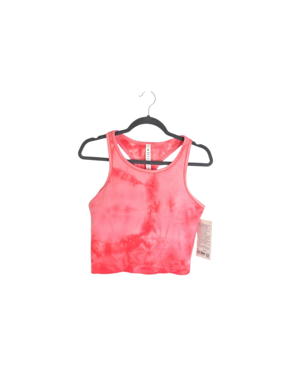 Lululemon Ebb to Street Crop Racerback Tank Marble Dye Raspberry Cream Sz12 Nwt - Picture 5 of 7